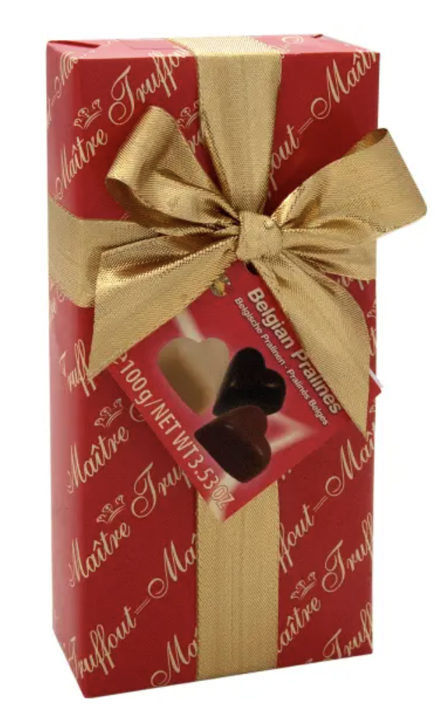 Цукерки праліне Maitre Troffout Belgian praline hearts 100г